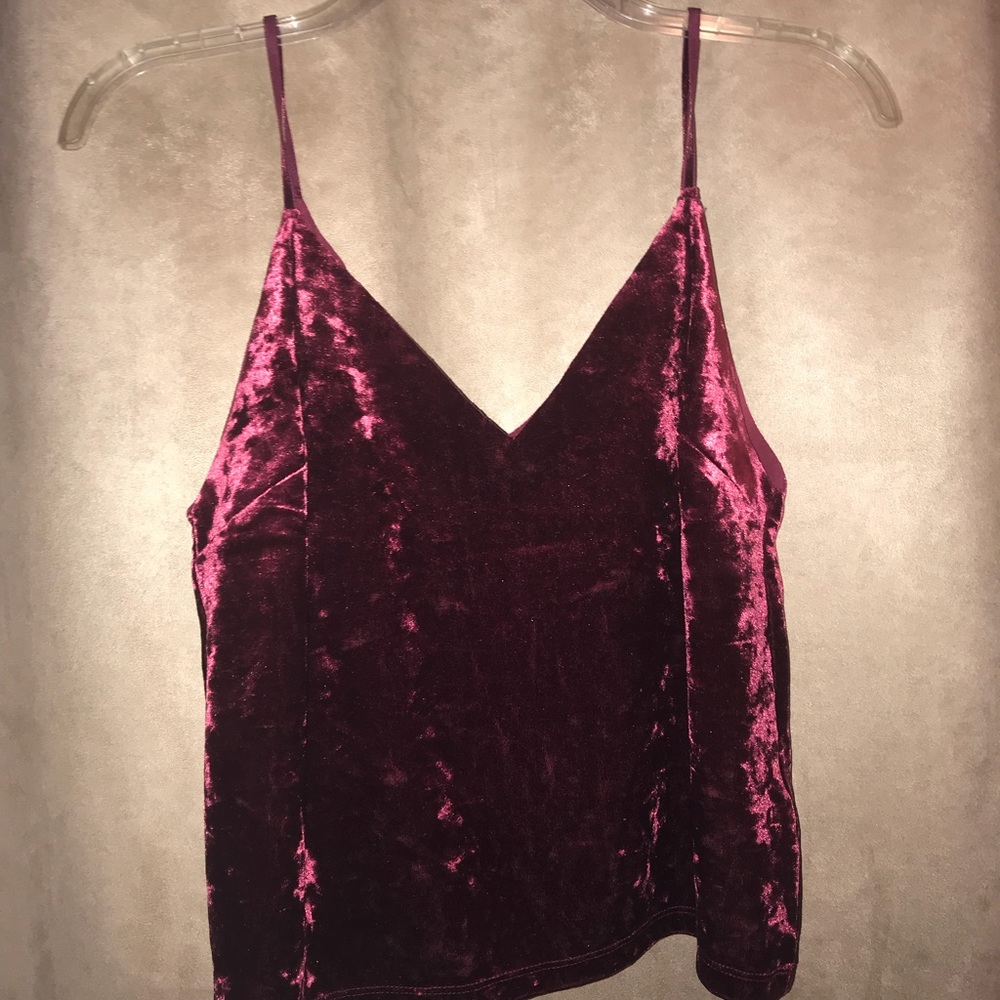 Red velvet cami